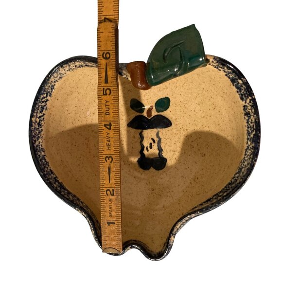 Vintage 1991 Three Rivers Pottery Spongeware Apple Bowl - Picture 8 of 9